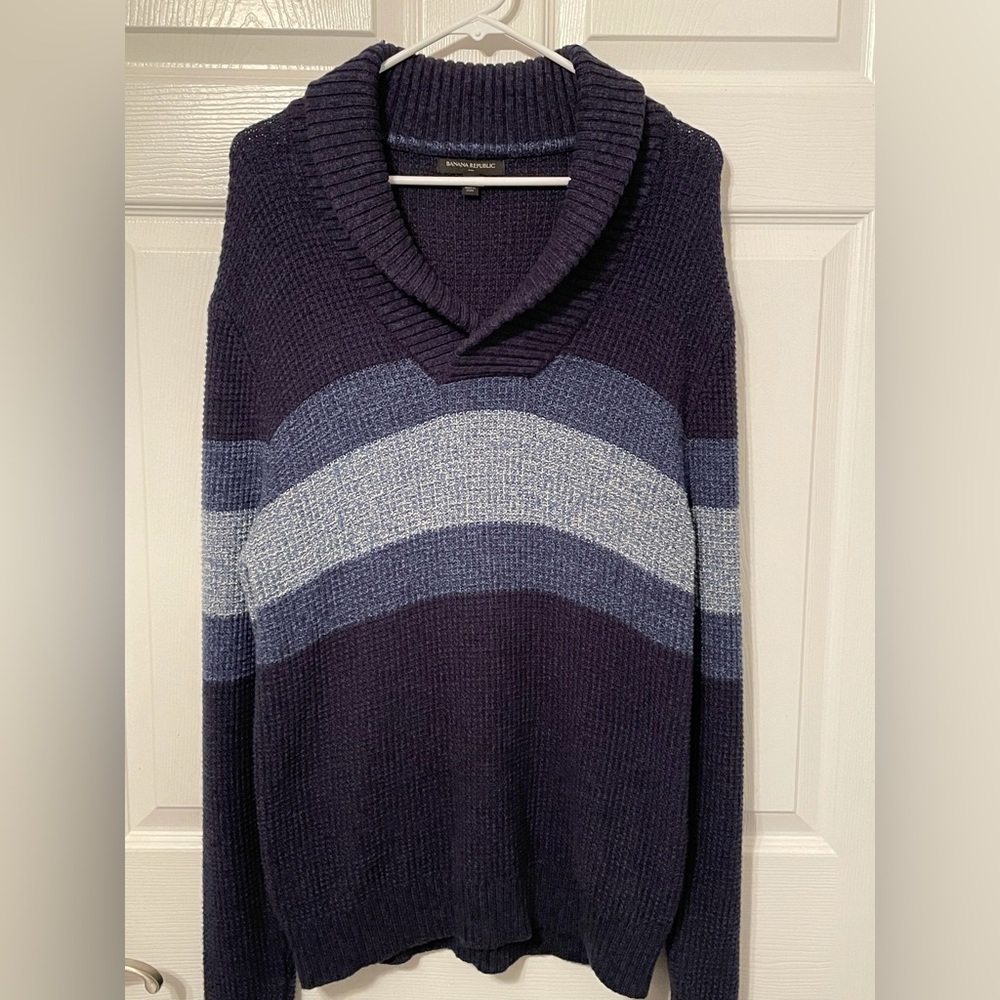 Mens Banana Republic Sweater Shawl Collar